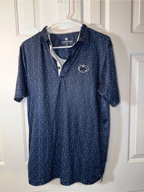 Colosseum Navy Men’s Penn State Patterned Performance Polo